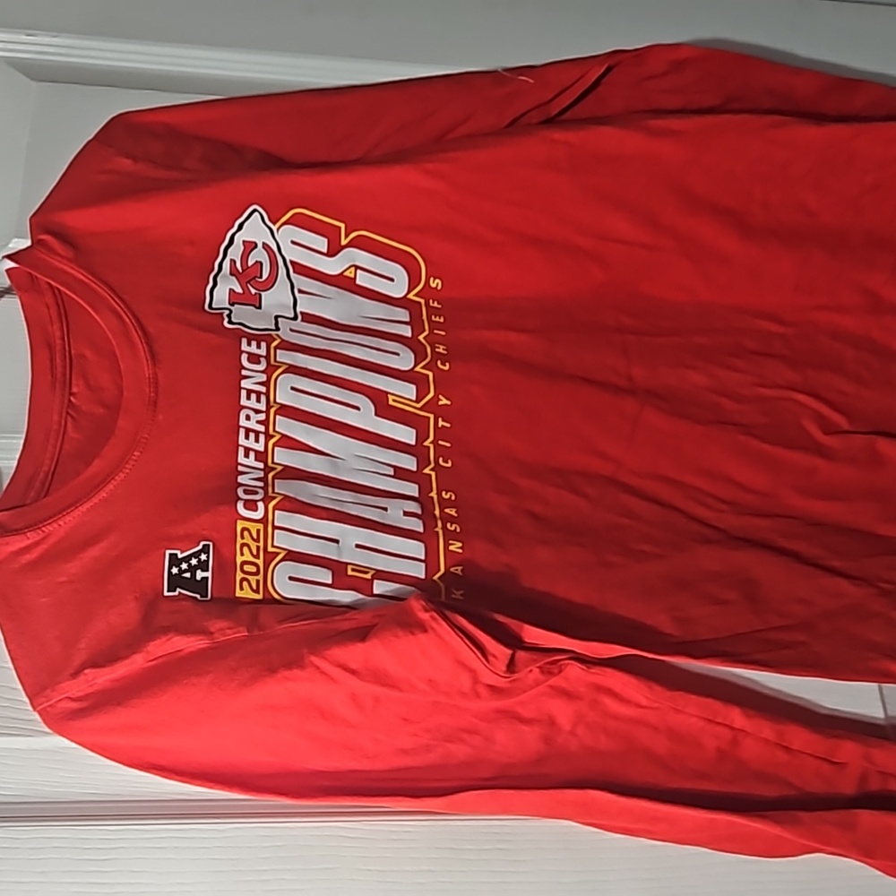 NFL Kansas City Chiefs Red 2022 Conference Champions Long Sleeve Tee